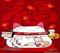 招财猫头像 卡通图片